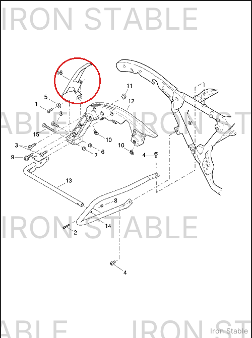 Harley-Davidson Filler Strip, Lh-Saddlebag