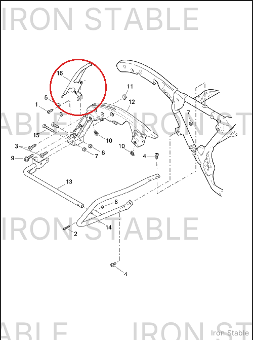 Harley-Davidson Filler Strip, S-Bag, X