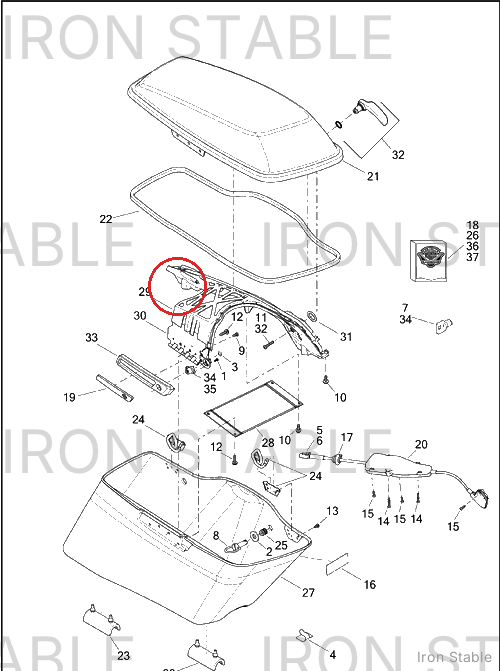 Harley-Davidson Latch, S-Bag, Rh Assembly