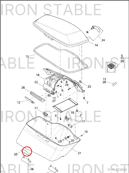Harley-Davidson Wear Strip, Rh-Saddlebag Extension