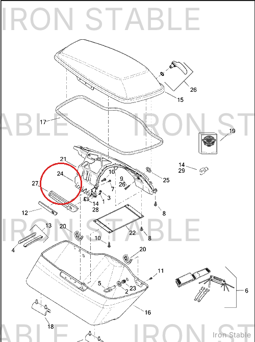 Harley-Davidson Faceplate, S/B Lh, Ambr Wsky