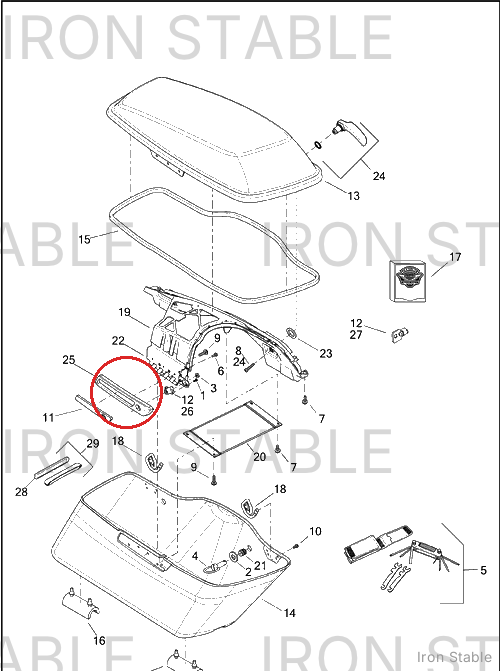 Harley-Davidson Faceplate, Lh-Saddlebag, Solid