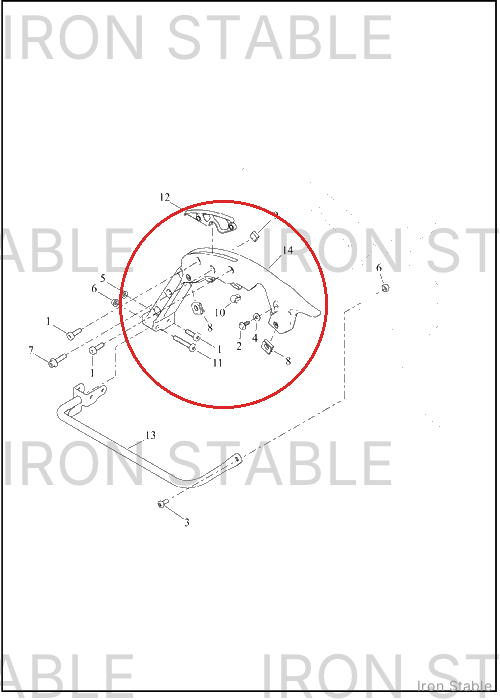 Harley-Davidson Support, S-Bag, Lh, Sld
