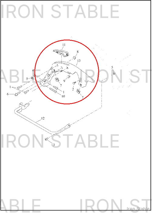 Harley-Davidson Support, S-Bag, Lh, Sld