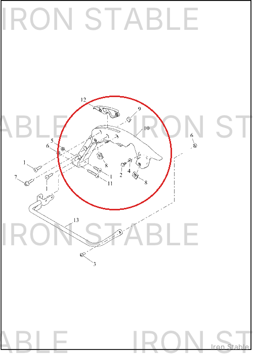 Harley-Davidson Support, S-Bag, Lh, Sld