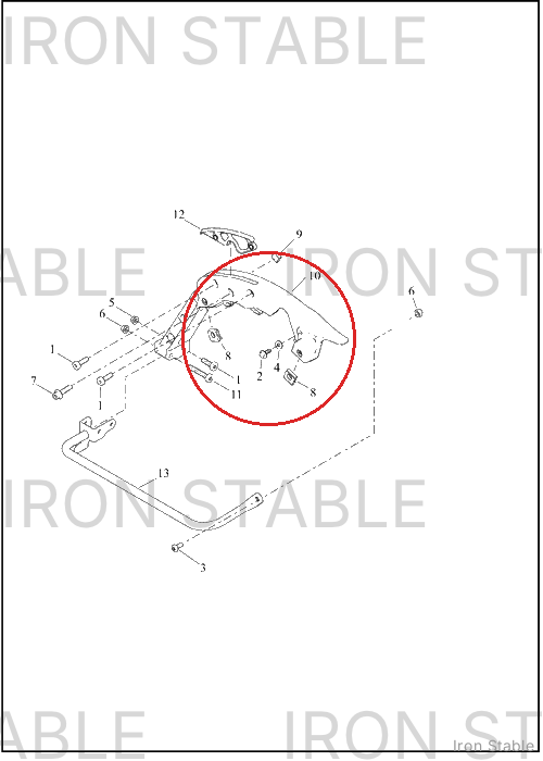 Harley-Davidson Support, S-Bag, Lh, Sld
