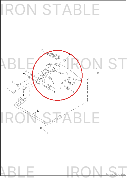 Harley-Davidson Support, S-Bag, Lh, Sld