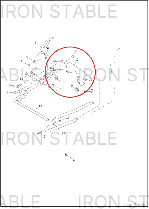 Harley-Davidson Support, S-Bag, Lh, Sld