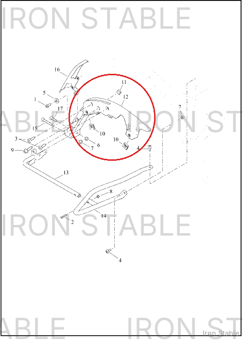 Harley-Davidson Support, S-Bag, Lh, Sld