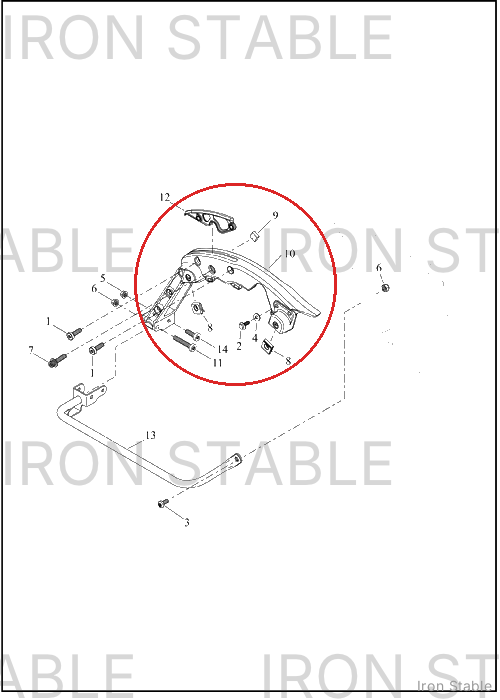 Harley-Davidson Support, S-Bag, Lh, Sld