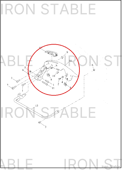 Harley-Davidson Support, S-Bag, Rh, Sld