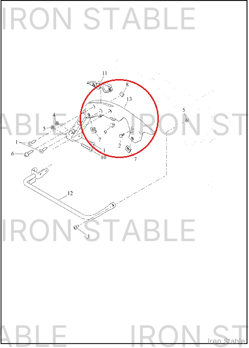 Harley-Davidson Support, S-Bag, Rh, Sld