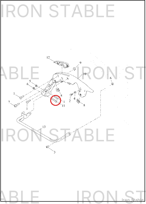 Harley-Davidson Support, S-Bag, Rh, Sld
