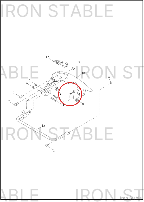 Harley-Davidson Support, S-Bag, Rh, Sld