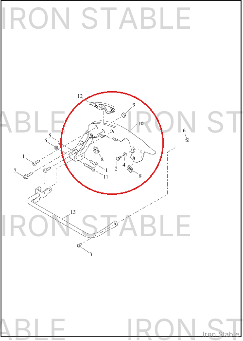 Harley-Davidson Support, S-Bag, Rh, Sld