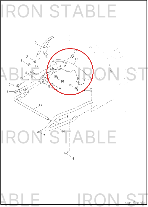 Harley-Davidson Support, S-Bag, Rh, Sld