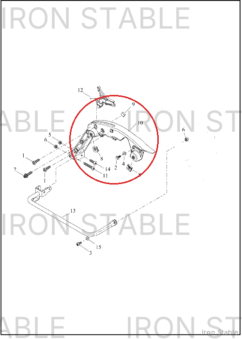 Harley-Davidson Support, S-Bag, Rh, Sld