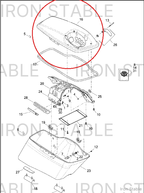 Harley-Davidson Kit-Cover Assembly, Lh-Saddlebag, Speaker
