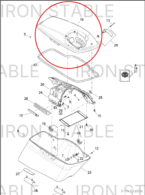 Harley-Davidson Kit-Cover Assembly, Lh-Saddlebag, Speaker