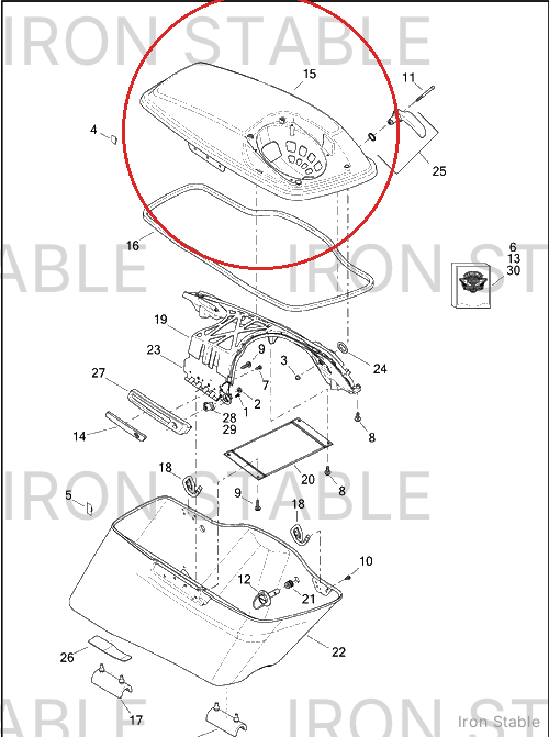Harley-Davidson S/B Cov Assembly Rh, Wht Amthst