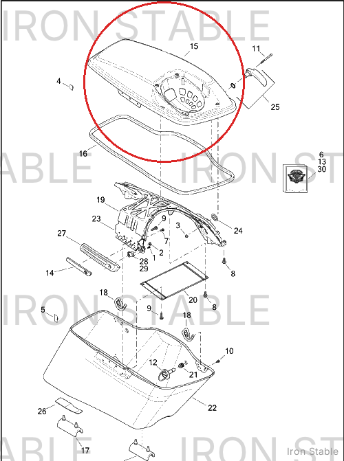 Harley-Davidson S/B Cov Assembly Rh, Atmc Red