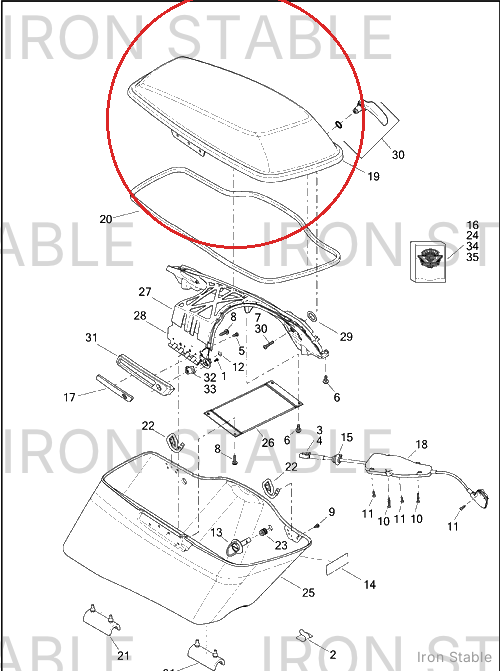 Harley-Davidson Kit-Cover, Lh-Saddlebag, Solid