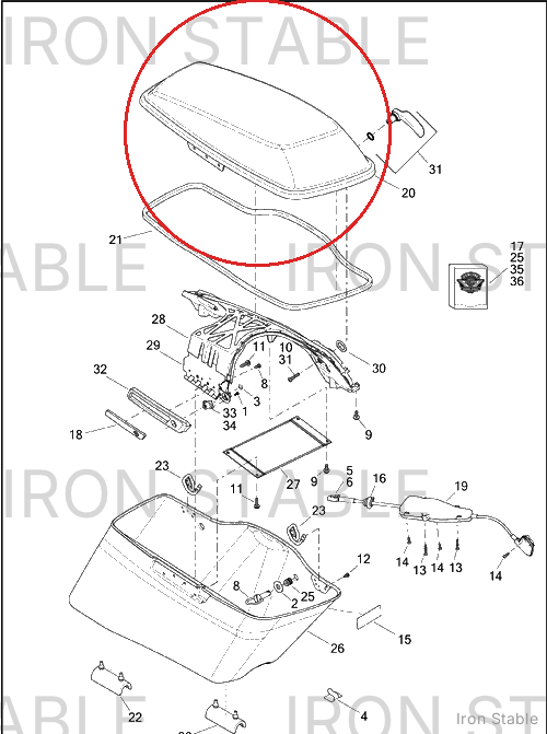 Harley-Davidson Kit-Cover, Lh-Saddlebag, Solid
