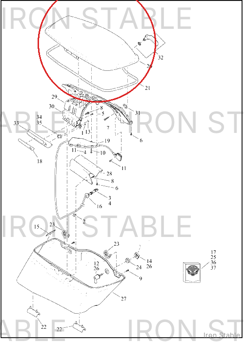 Harley-Davidson Kit, S/B Cov, Lh, Mag Gra