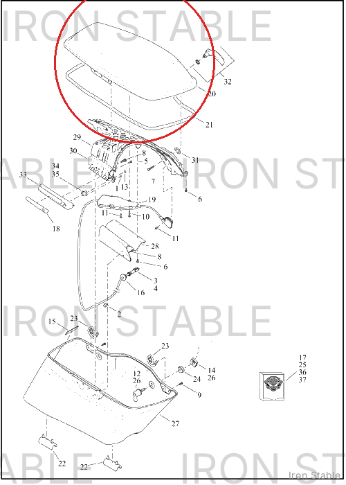 Harley-Davidson Kit, S/B Cov, Rh, Mag Gra