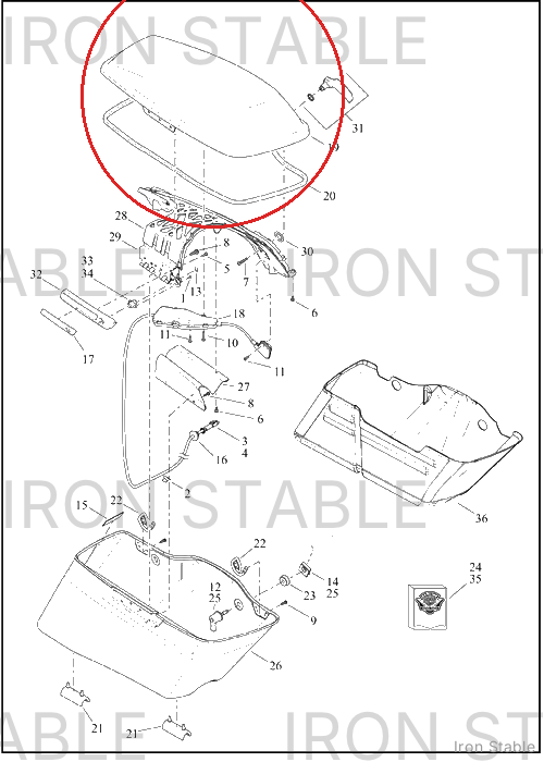 Harley-Davidson Kit, S-Bag, Cover, Rh, Sld