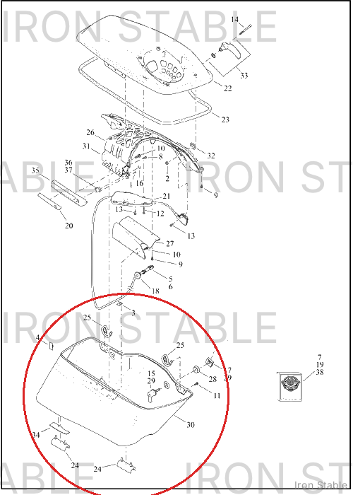 Harley-Davidson S-Bag Btm, Assembly, Extd, Lh, Sld