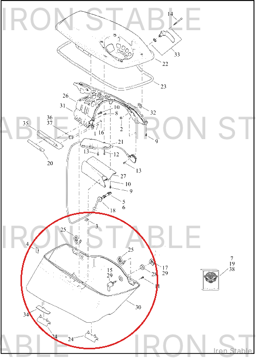 Harley-Davidson S-Bag Btm, Assembly, Extd, Lh, Sld