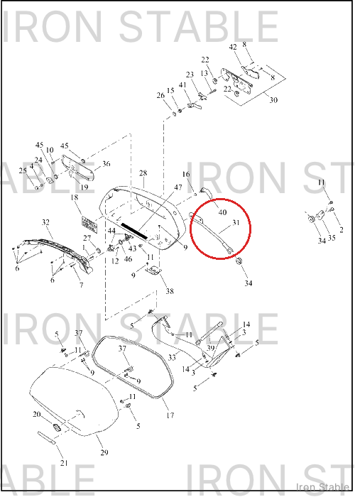 Harley-Davidson Pl/Bracket, S-Bag Mounting, Lower, Lh