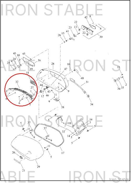 Harley-Davidson Latch, S-Bag, Assembly, Rh