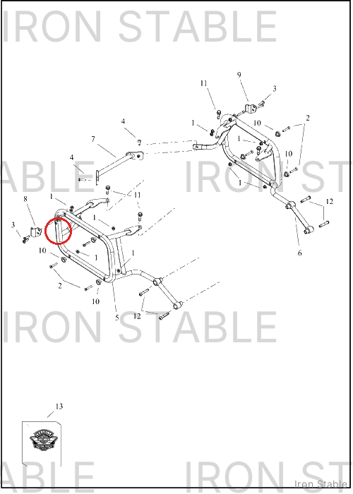 Harley-Davidson Latch, S-Bag, Rh