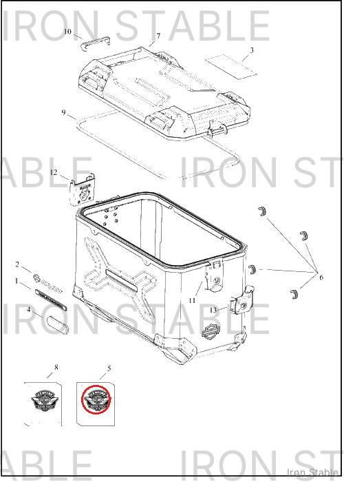 Harley-Davidson S-Bag, Aluminum, Black, Lh