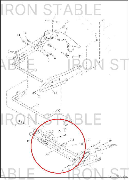 Harley-Davidson Guard, S-Bag, Rail, Rh, Assembly
