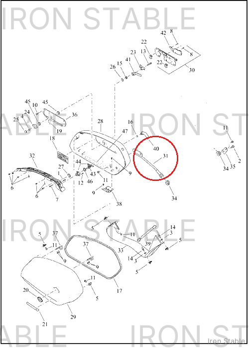 Harley-Davidson Pl/Bracket, S-Bag Mounting, Lower, Lh