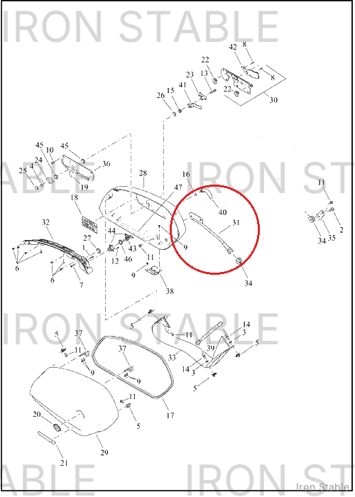 Harley-Davidson Pl/Bracket, S-Bag Mounting, Lower, Rh