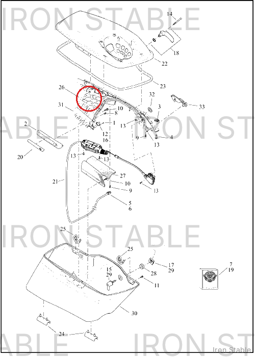 Harley-Davidson Latch, S-Bag, Assembly, Pwr Lock, Rh