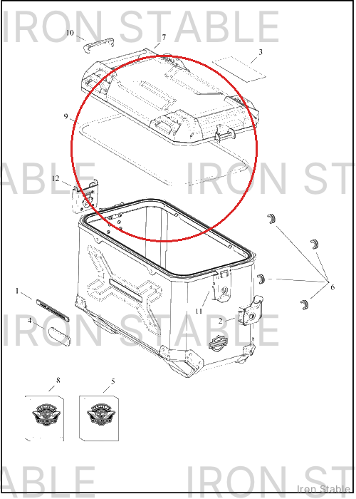 Harley-Davidson S-Bag, Gasket, Rh