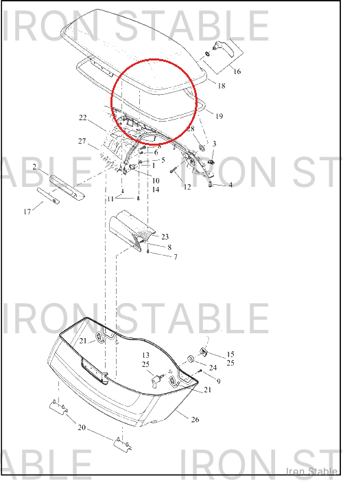 Harley-Davidson S-Bag, Gasket, Cover