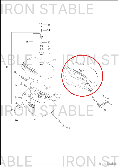 Harley-Davidson S-Bag, Assembly, Rh