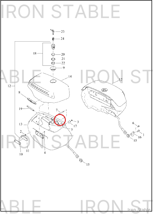 Harley-Davidson S-Bag, Assembly, Lh