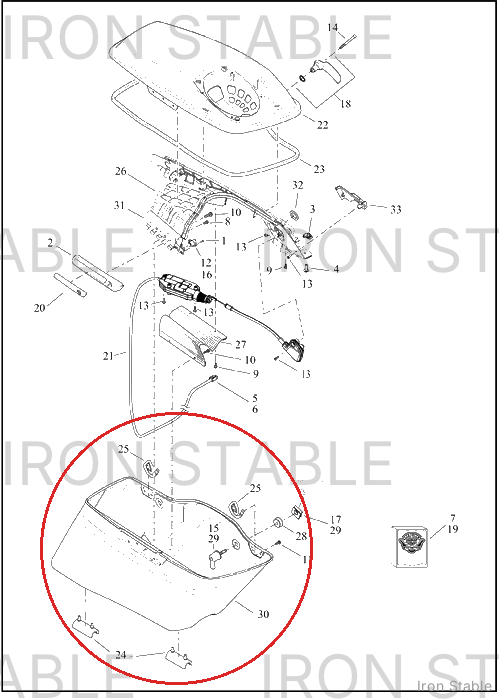 Harley-Davidson S-Bag Btm, Sub-Assembly, Svce, Lh, Des