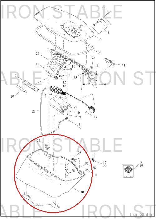 Harley-Davidson S-Bag Btm, Sub-Assembly, Svce, Lh, Des