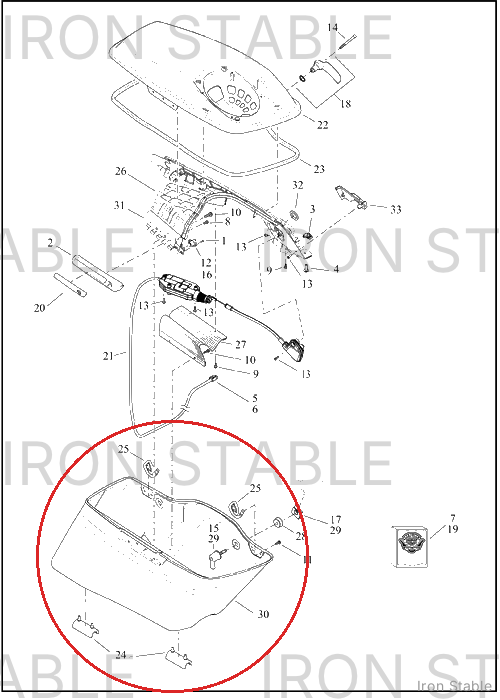 Harley-Davidson S-Bag Btm, Sub-Assembly, Svce, Lh, Des