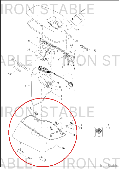 Harley-Davidson S-Bag Btm, Sub-Assembly, Svce, Lh, Des
