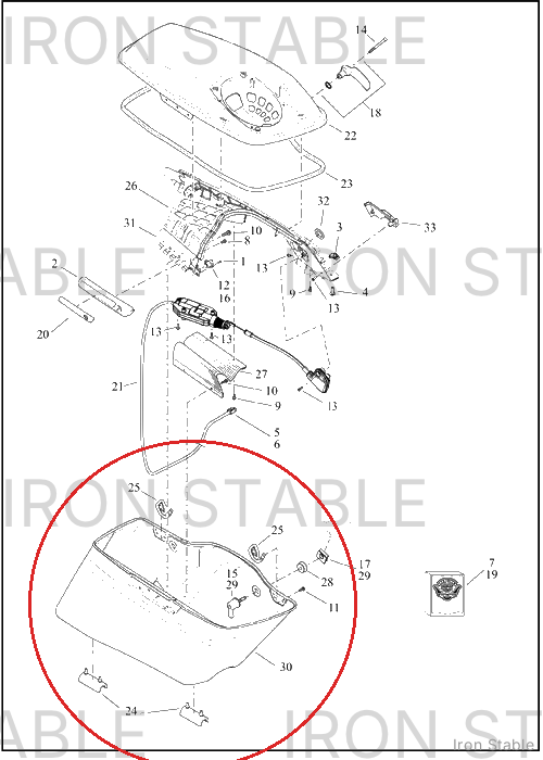 Harley-Davidson S-Bag Btm, Sub-Assembly, Svce, Rh, Pns