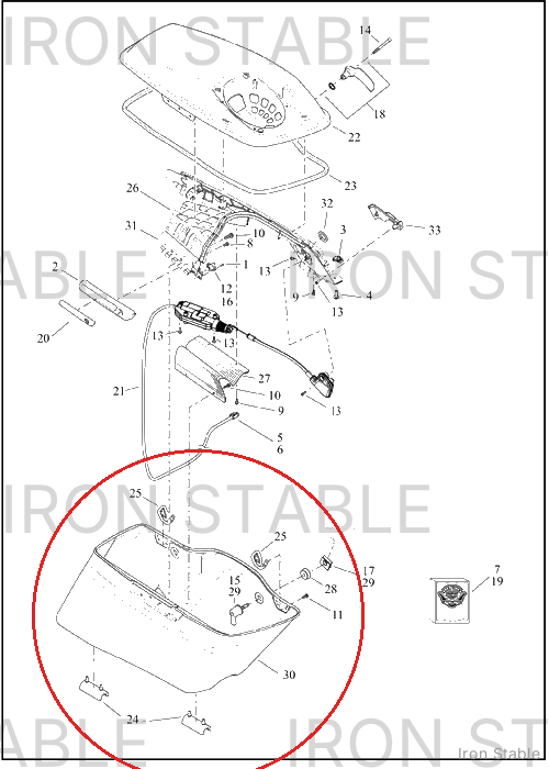 Harley-Davidson S-Bag Btm, Sub-Assembly, Svce, Rh, Pns